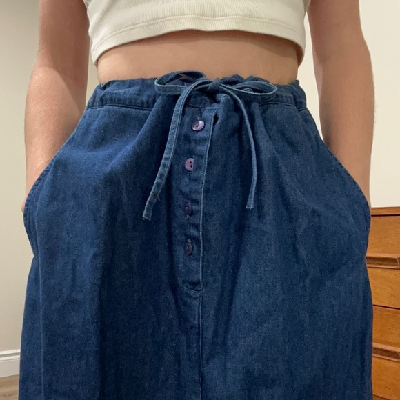 Denim Maxi Skirt - Picture 3 of 7